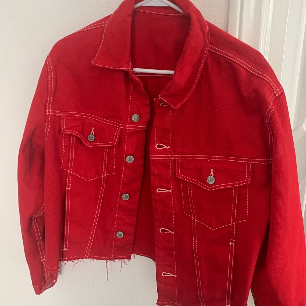 💖💖J GALT RED DENIM JACKET 💖💖